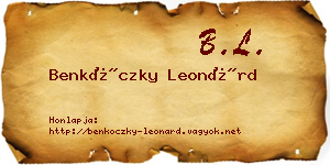 Benkóczky Leonárd névjegykártya
